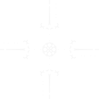 Uma representação abstracta de uma planta de cor branca.